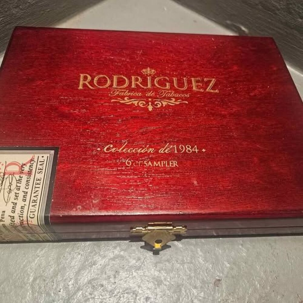 Rodriguez Sampler Wood Cigar Box Man Cave Stuff 5" x 7"